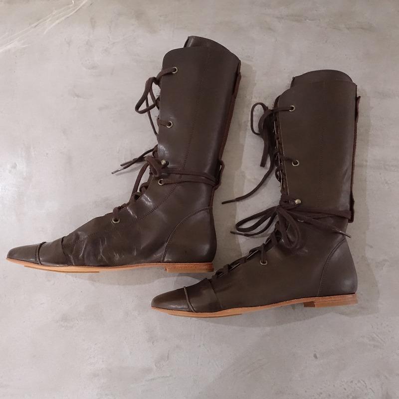 美品/定価5.8万】エバゴス ebagos *レースアップレザーブーツ 4.5/24.5 