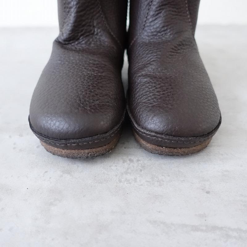 koos（コース） *レザーロングブーツ 35/22.5*ダークブラウン茶色