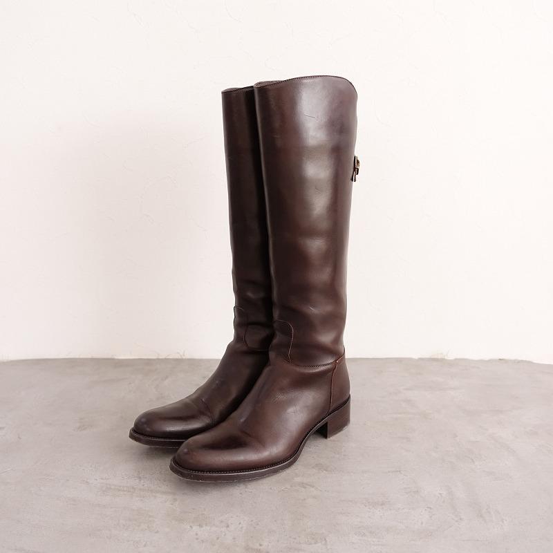 SARTORE サルトル *レザーブーツ 37/23.5*ブラウン茶皮革シンプベルト
