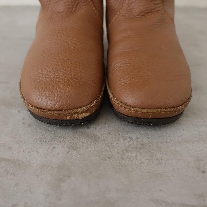 KOOS コース ロングブーツ 37 ブラウン シボ革 ベルト KOOS（靴 