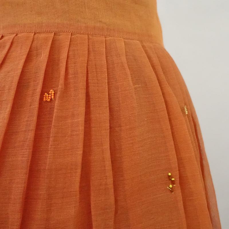 dosa 【美品】ドーサ DOSA *ビーズ刺繍ラップスカート*コットン綿 