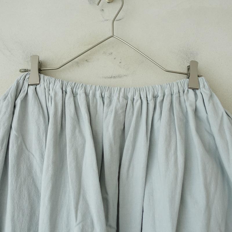 ゴーシュ　コットンラミー　ギャザースカート #2 セール】 コットンラミーツイル フロントギャザーロングスカート