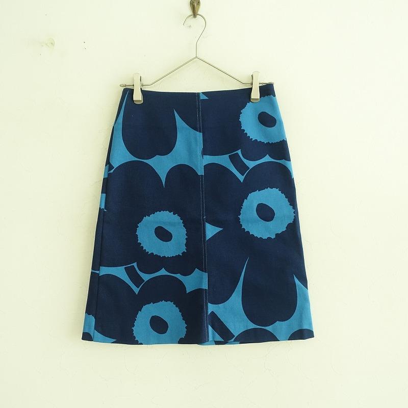 マリメッコ marimekko *Unikko ウニッコAラインスカート*34ボトムス綿