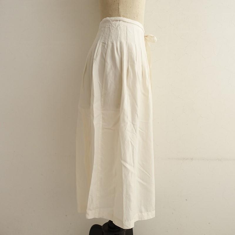 定価4.9万】ヨリ Yoli *SILK TUCK SKIRT シルクタック入りラップ