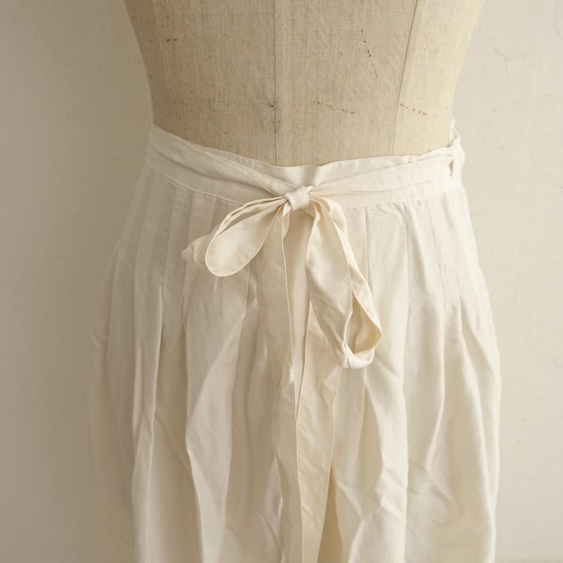 定価4.9万】ヨリ Yoli *SILK TUCK SKIRT シルクタック入りラップ