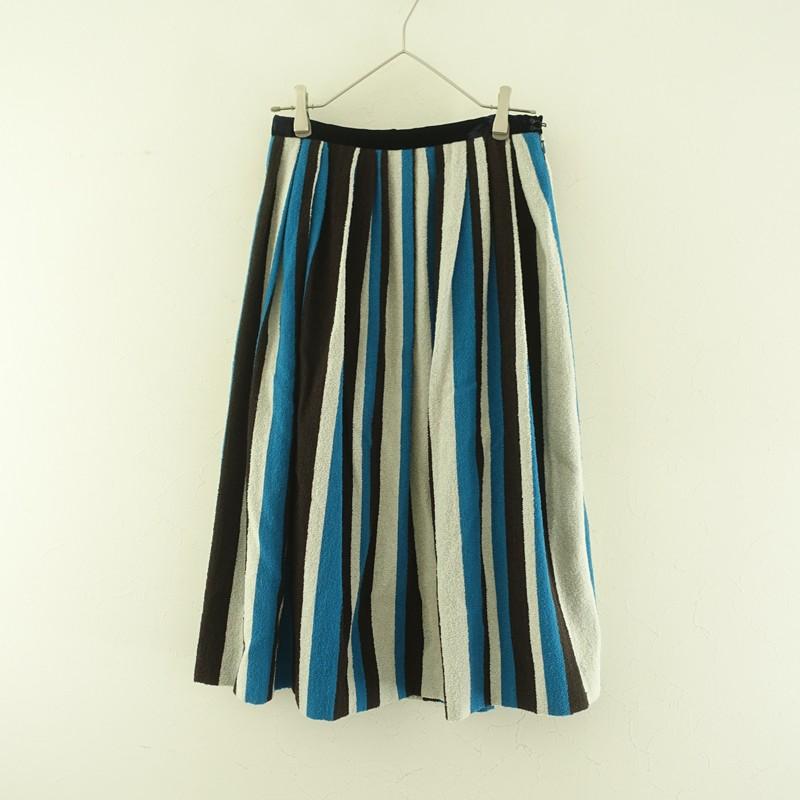 ミナペルホネン　フレアスカート 38 ネイビー mina perhonen（ミナペルホネン） 【定価5.7万】ミナペルホネン