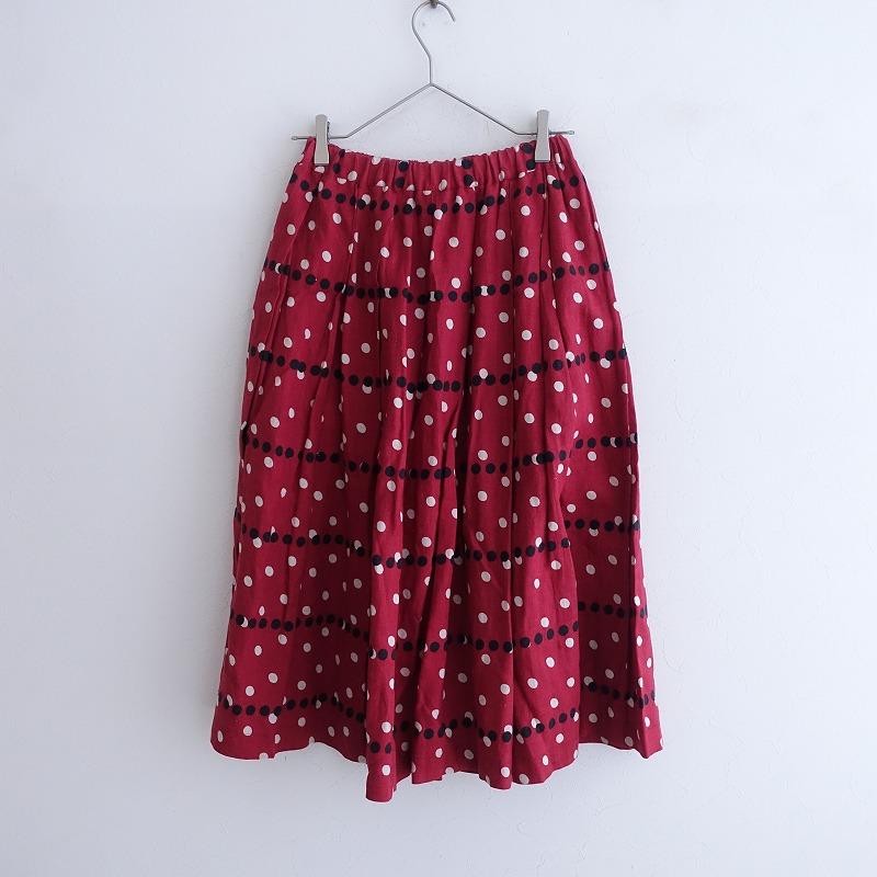 COMME des GARCONS コムデギャルソン *リネンドット柄ギャザー COMME des GARCONS コムデギャルソン *リネンドット柄ギャザー