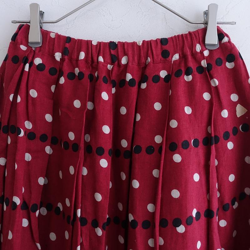 COMME des GARCONS コムデギャルソン *リネンドット柄ギャザー COMME des GARCONS コムデギャルソン *リネンドット柄ギャザー