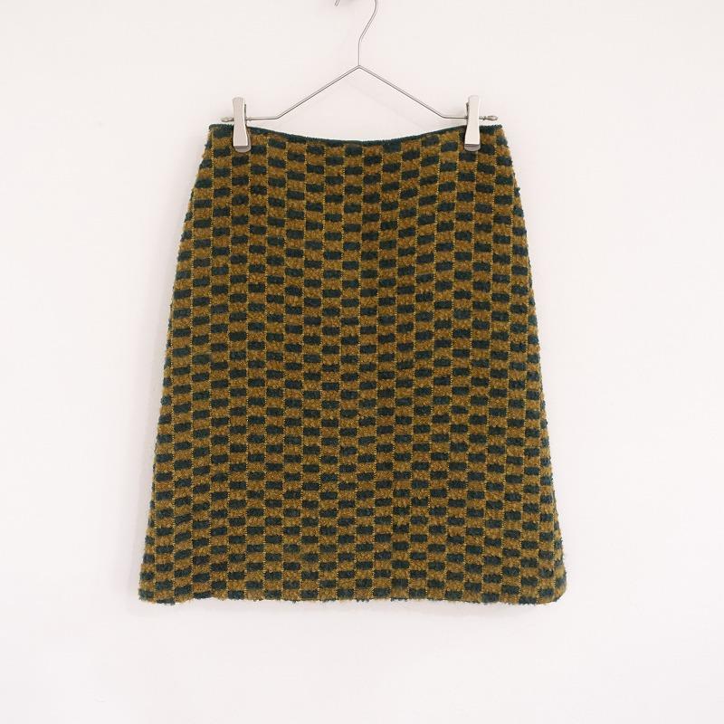 ミナペルホネン mina perhonen *pave ウールパイルスカート*38毛台形  