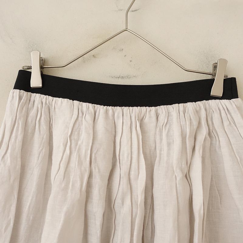 リゼッタ Lisette *リネンスカラップカットワーク刺しゅうスカート*麻