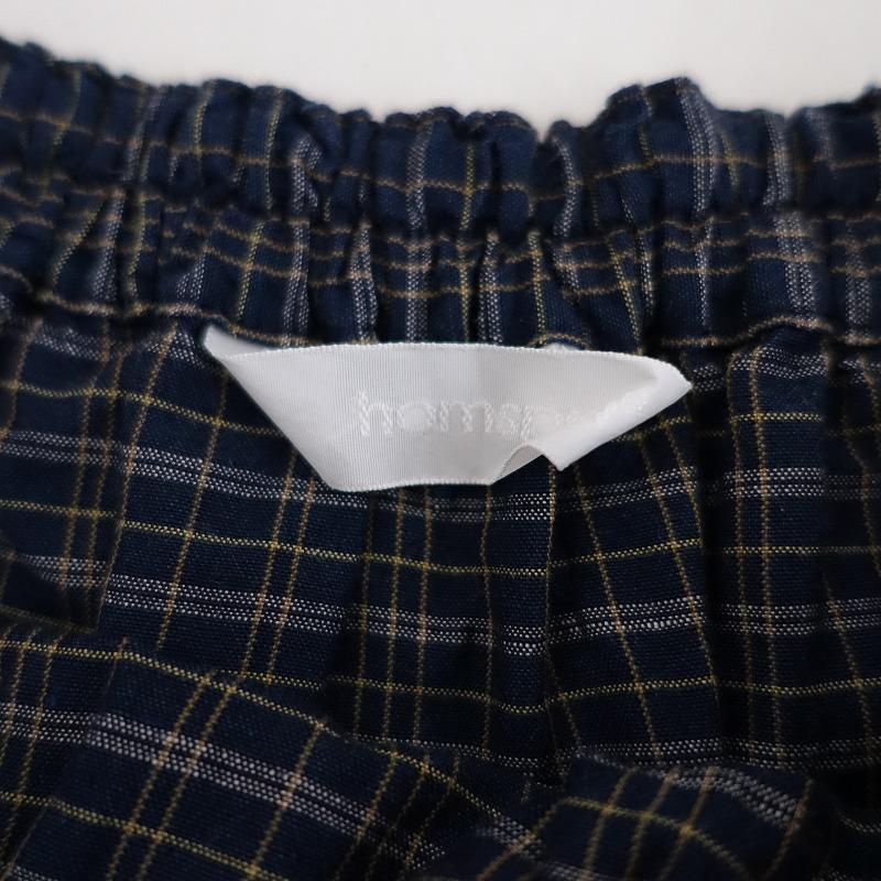 美品 ホームスパン コットンリネンサイドポケットギャザースカートS 楽天市場】homspun ホームスパン コットンリネン C/L チェック