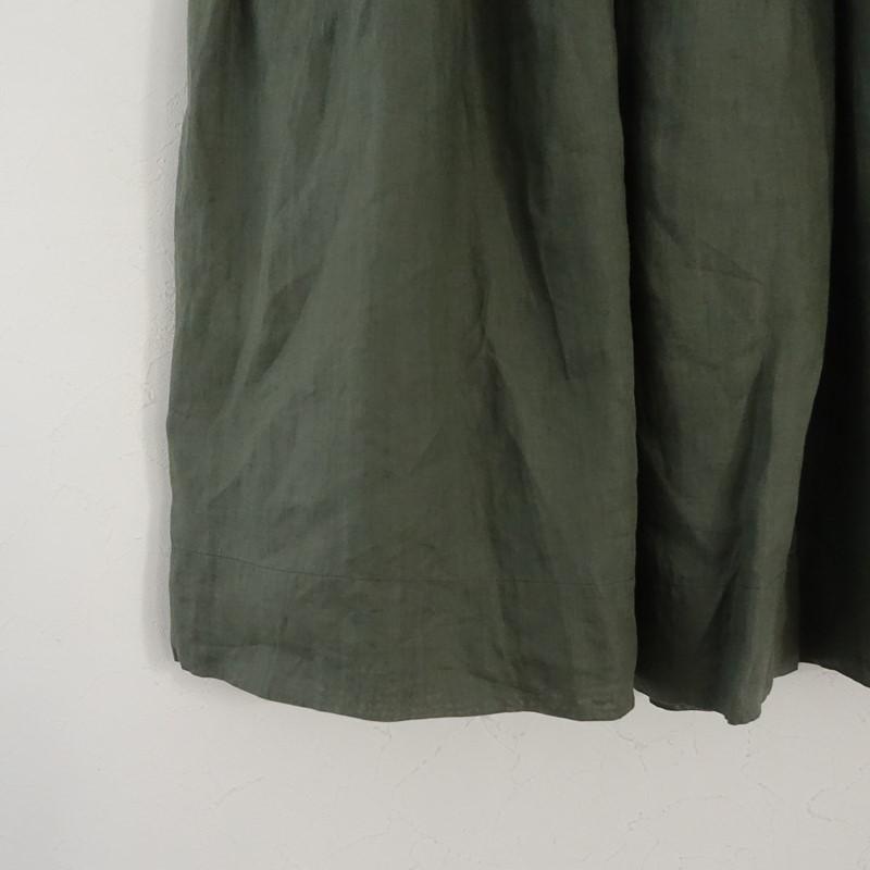 マーガレットハウエル シルクタックスカート黄緑【II】 マーガレットハウエル シルクタックスカート黄緑【II】