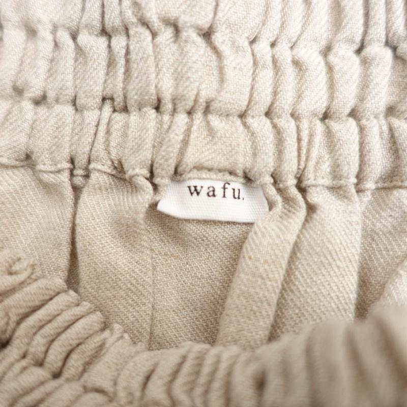 定価2.7万】ワフ wafu *プレミアムリネンスカート*サンドベージュ腰紐