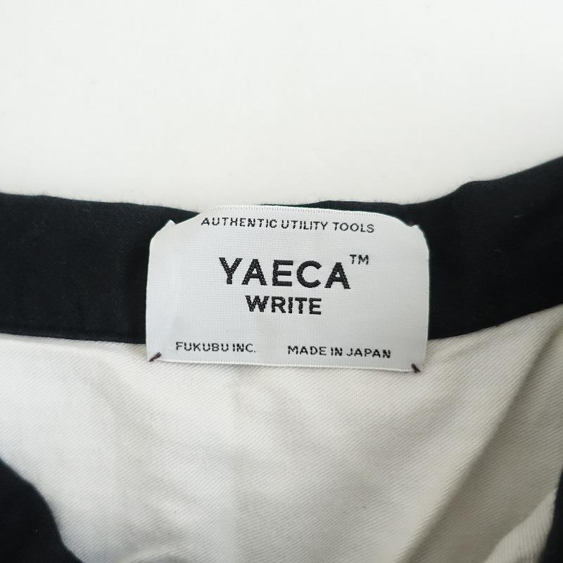 YAECA ヤエカライト WRITE *コットンシルクタックフレアスカート*S綿絹 