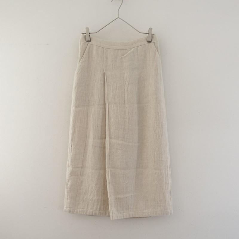 evam eva vie 【2023/定価2.5万】エヴァムエヴァ *linen wool skirt