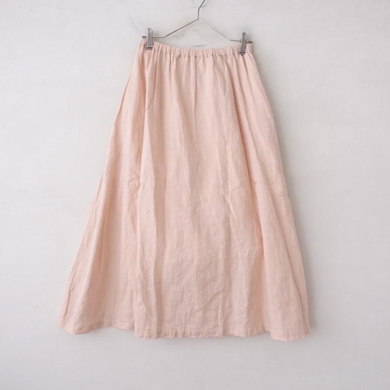 ICHI（イチ） 【美品】イチ *リネンスカート*麻サーモンピンクゴム