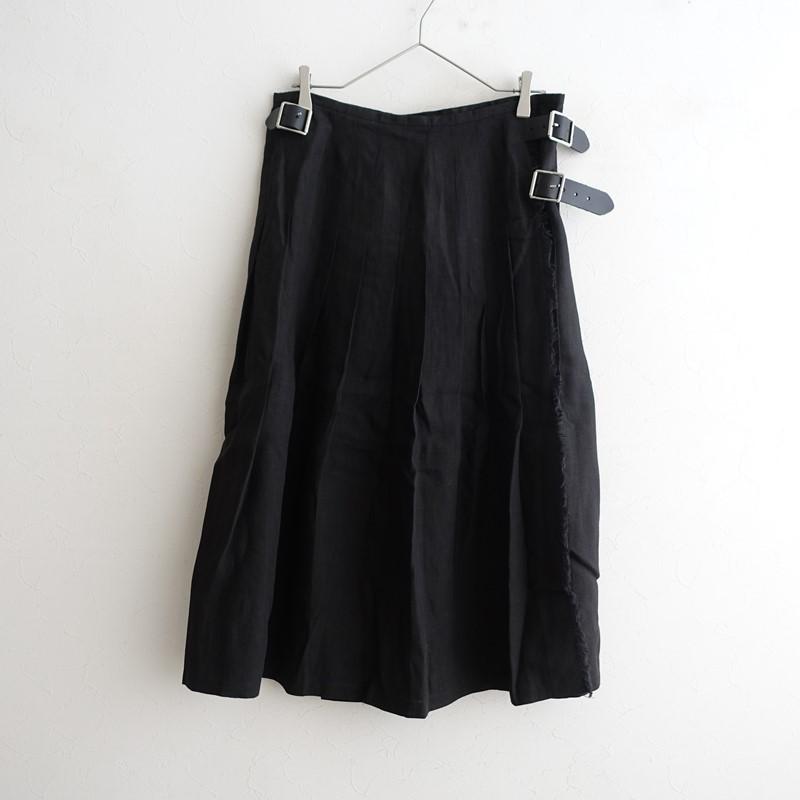 AD2000 archive キルトプリーツスカート 黒 ラップ ポリエステル AD2000 archive キルトプリーツスカート 黒 ラップ ポリエステル