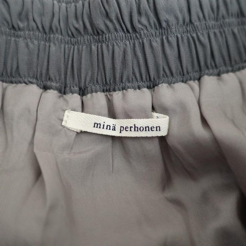 mina perhonen（ミナペルホネン） *hello! スカート*36綿ブルーグレー