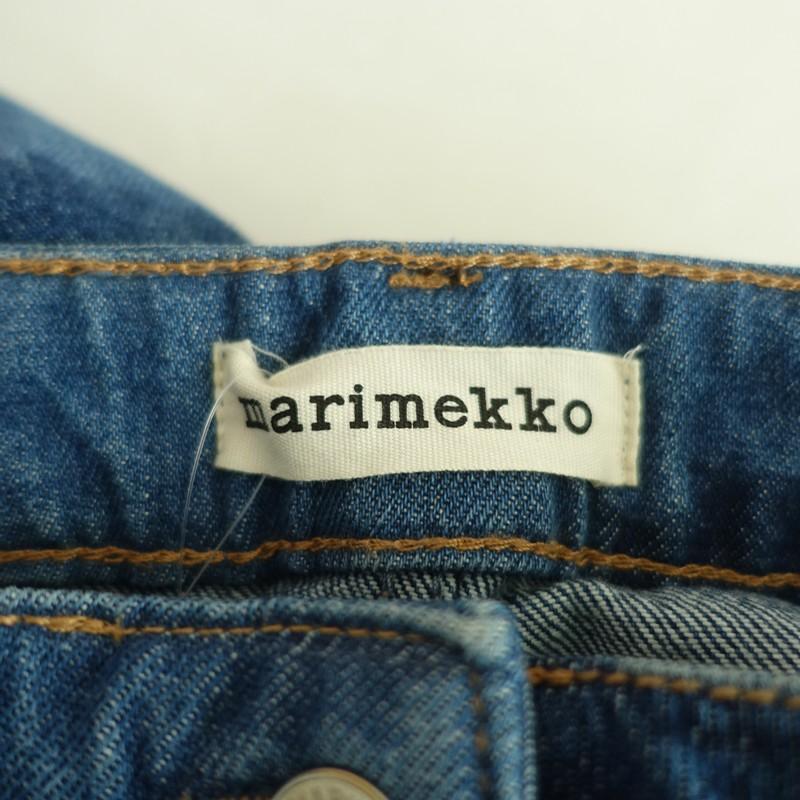 マリメッコ marimekko *UNIKKO デニムスカート*34コットン綿混ロング