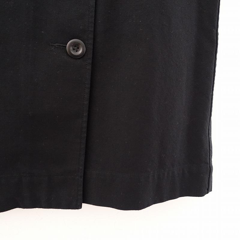 美品　マーガレットハウエル コットンシルクポプリン 2023SS 黒 WASHABLE SILK POPLIN SHIRT | MARGARET HOWELL（マーガレット