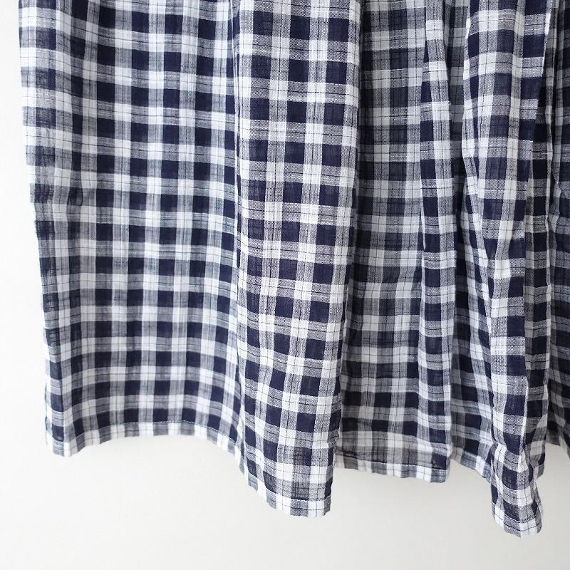 美品　SOIL ソイル　ギャザースカート　ギンガムチェック　ブラックxホワイト SOIL｜【10%OFF】【WOODY別注カラー】ビッグギンガムチェックギャザー