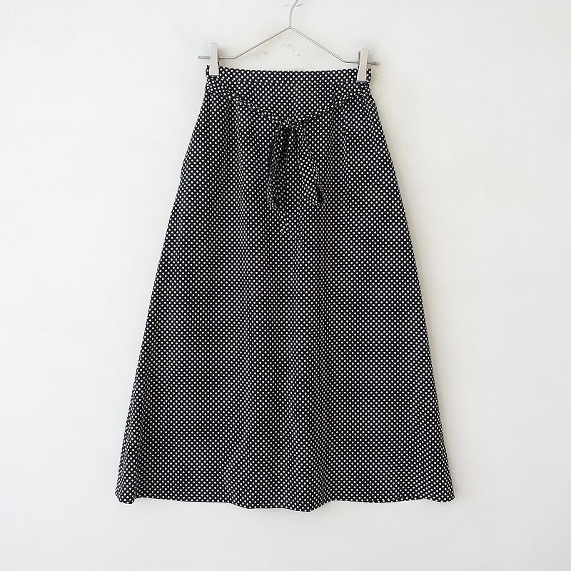KANEKO ISAO カネコイサオ *ドットプリントロングスカート*黒