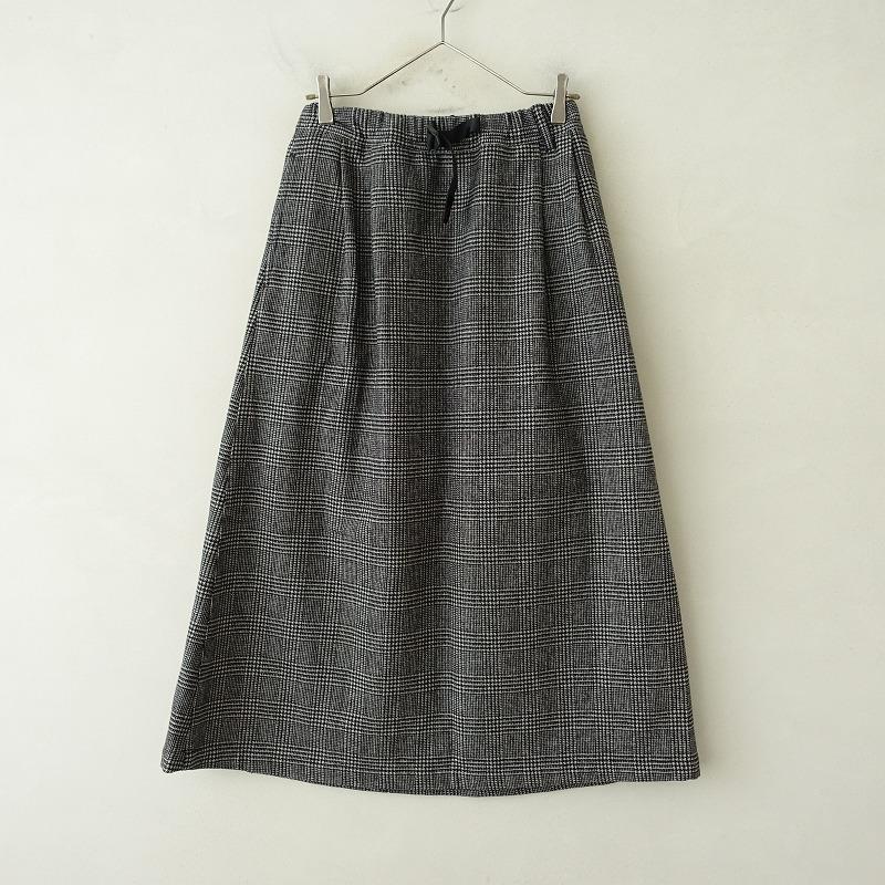 グラミチ GRAMICCI *グレンチェックウールブレンドロングフレア