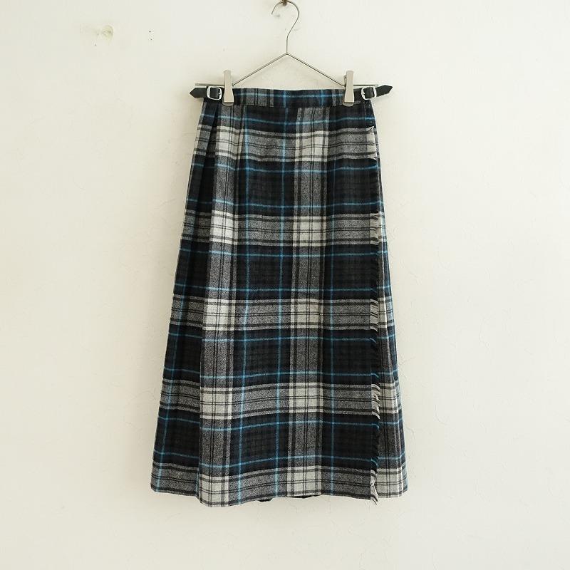 【レア美品】オニールオブダブリン　配色チェック　キルトスカート　プリーツ　ウール オニールオブダブリン チェック柄 キルトスカート プリーツ ウール 36