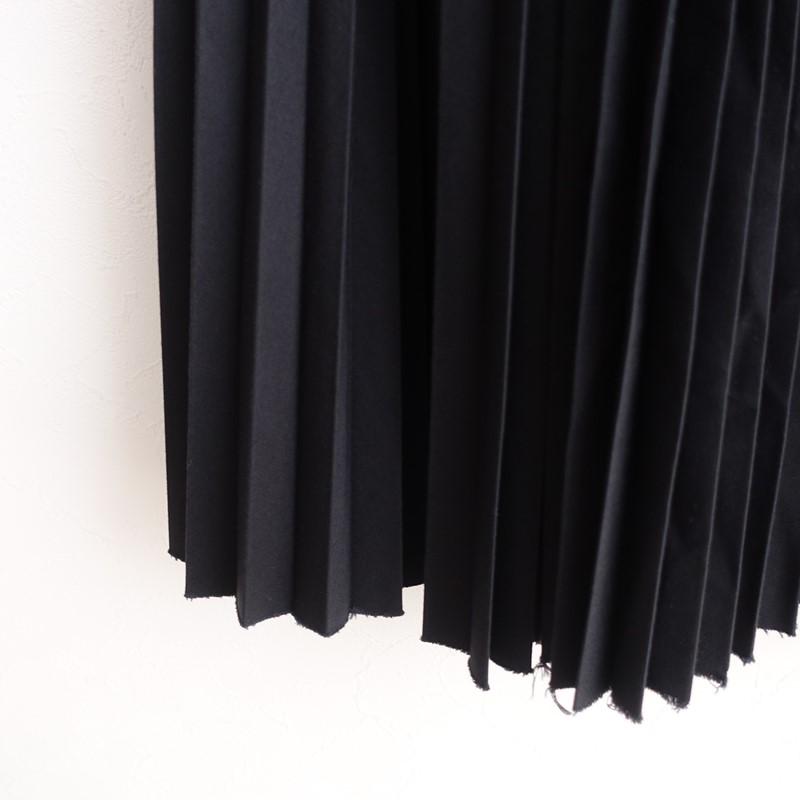 YLEVE（イレーヴ） *チノアコーディオンプリーツスカート*0黒ブラック