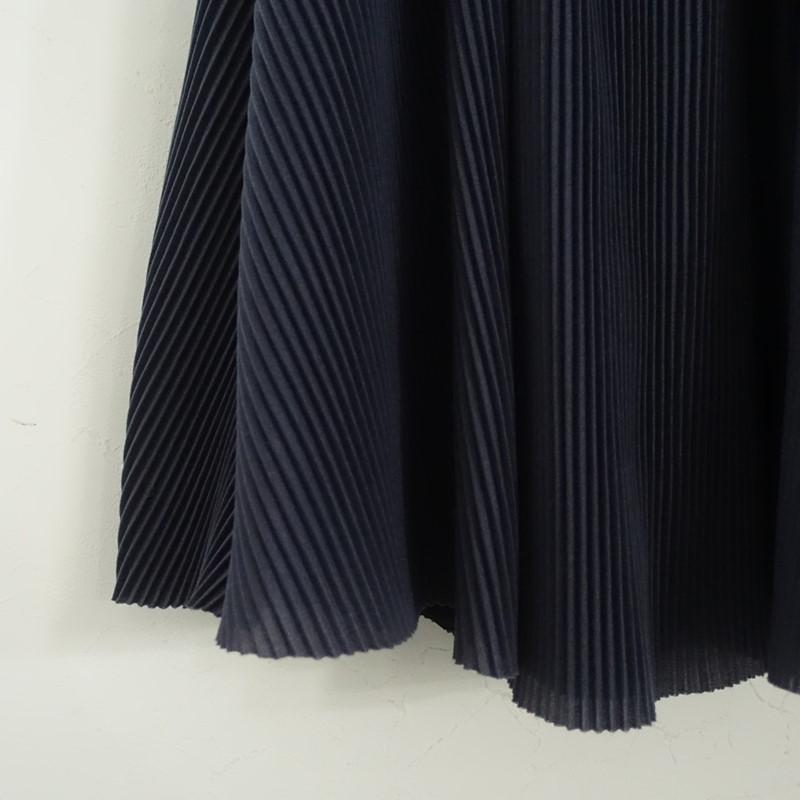 Jens イェンス *アコーデオンプリーツロングスカート*Fネイビーマキシ 