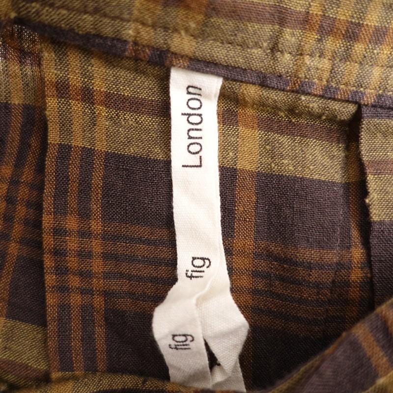 fig London（フィグロンドン） *リネンコットンチェックラップスカート