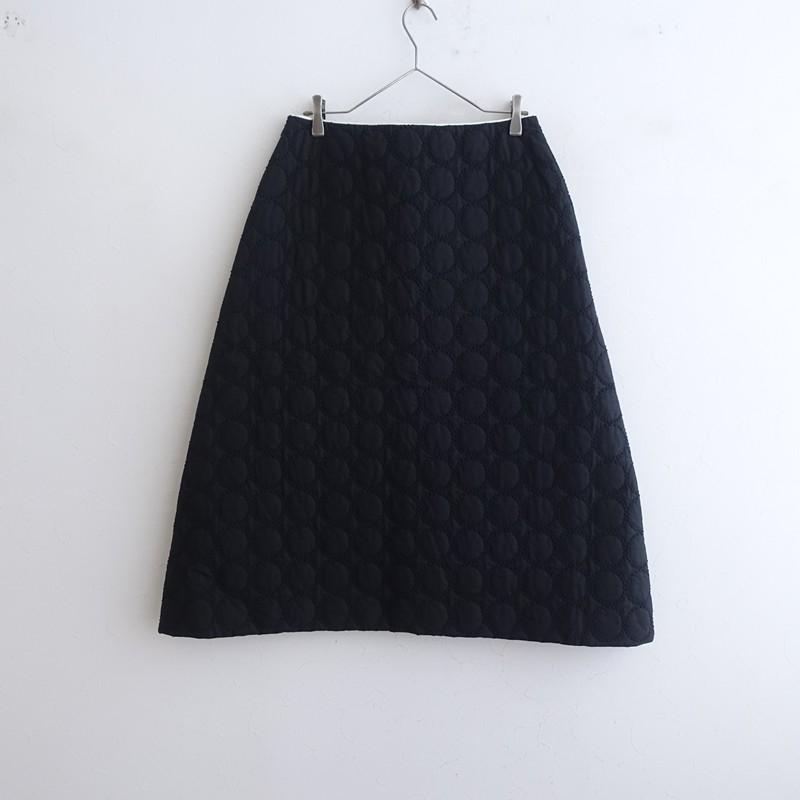 【未使用/定価6.3万】ミナペルホネン mina perhonen *tambourine キルティングスカート*40黒ブラック(sk33-2602-165)【21C62】の画像