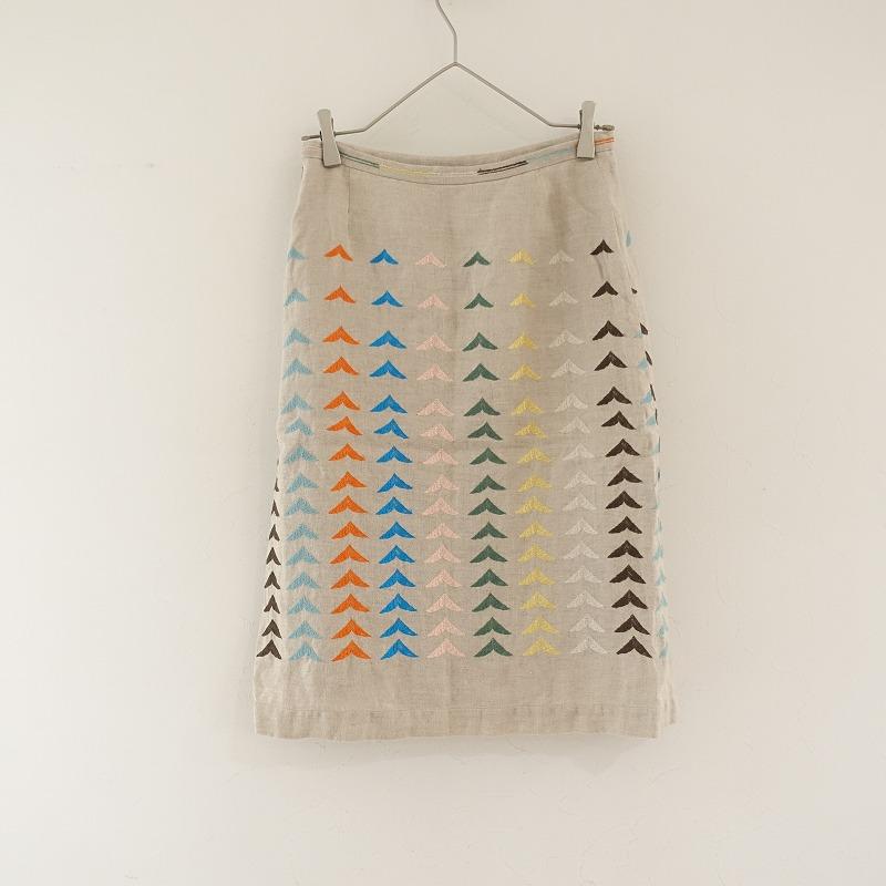 ミナペルホネンbird birdスカート麻100%