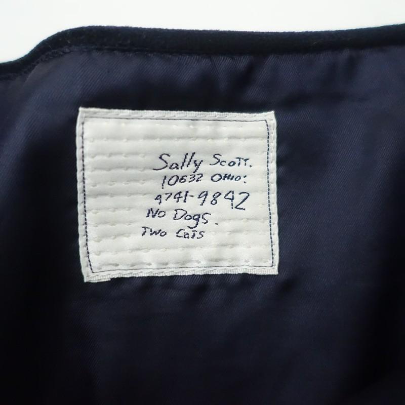 Sally Scott（サリースコット） *刺しゅうスカート 9/64-91*台形濃紺毛