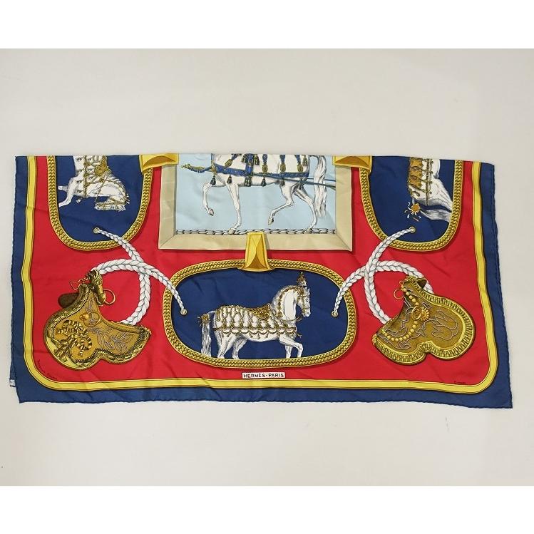 エルメス HERMES *カレ90 盛装の馬 スカーフ*シルク絹ストール