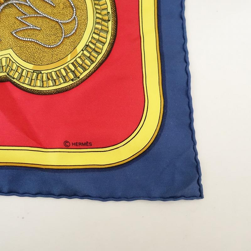 90　美品　HERMES　エルメス　馬　ストール　ショール　シルク100 エルメス HERMES *カレ90 盛装の馬 スカーフ*シルク絹ストール