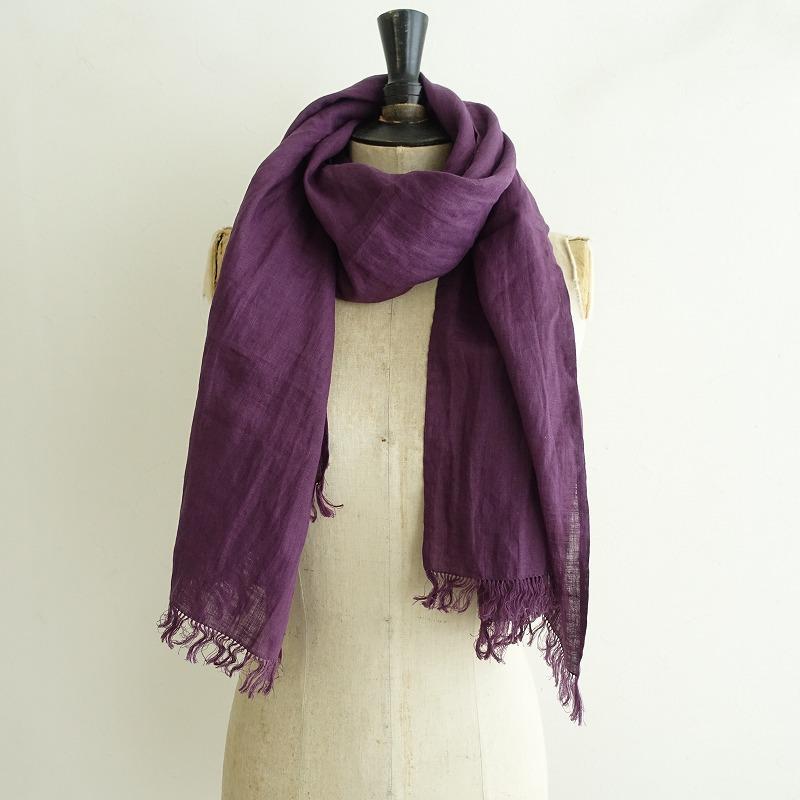 フォグリネンワーク fog linen work *リネンストール*麻パープル紫