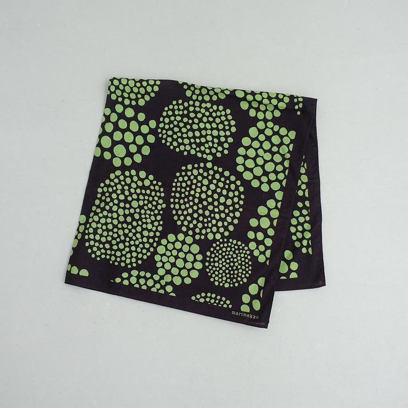 マリメッコ marimekko *スカーフ*総柄プリントドット水玉チーフ