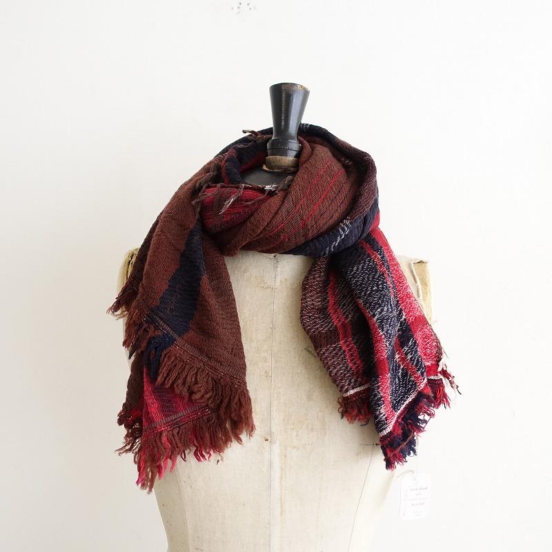 tamaki niime 【美品】タマキニイメ *roots shawl square ウール
