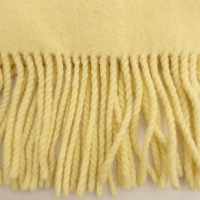 ASAUCE MELER（アソースメレ） *ウール大判ストール*毛ライトイエロー