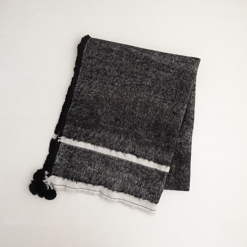 PLAIN PEOPLE ＊SULTAN圧縮ウールニット片袖ストール ウール100%大判