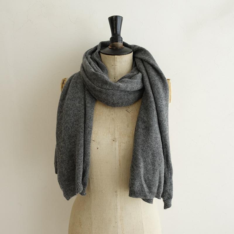 定価1.4万】ユアウェア yourwear *ベビーアルパカ大判ストール*グレー