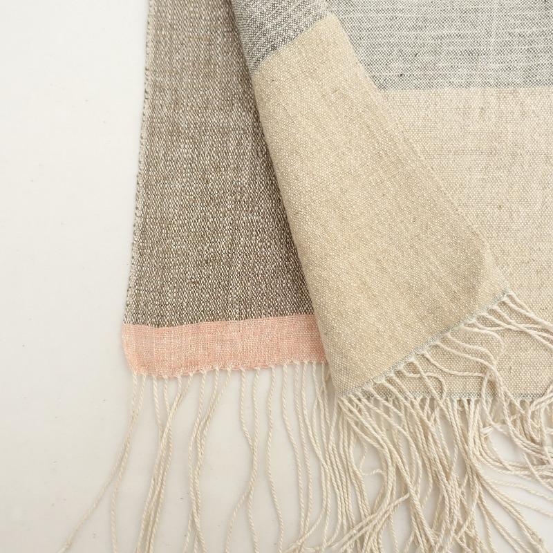 ガンガ ganga *マルチカラーフリンジストール*マフラーショール