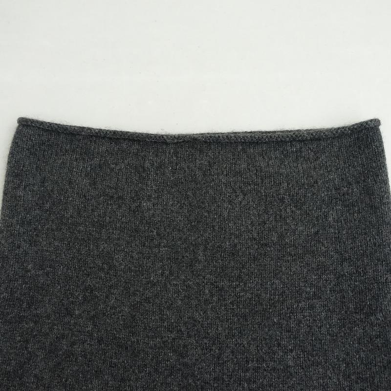 エヴァムエヴァ カシミヤ100%ハイゲージニット　チャコールグレー エヴァムエヴァ カシミヤ100%ハイゲージニット チャコールグレー