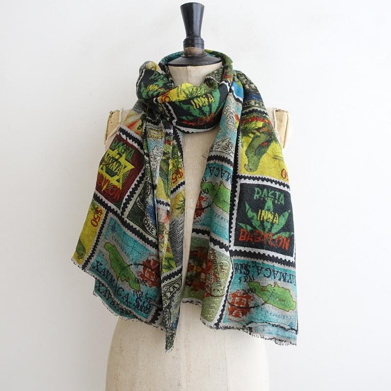 Faliero Sarti（ファリエロサルティ） *総柄ストール*ショール薄手大判