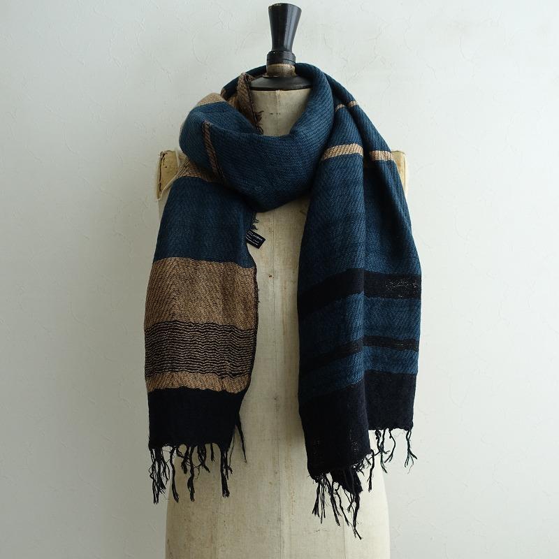 tamaki niime タマキニイメ *roots shawl ストール*毛綿大判玉木新雌