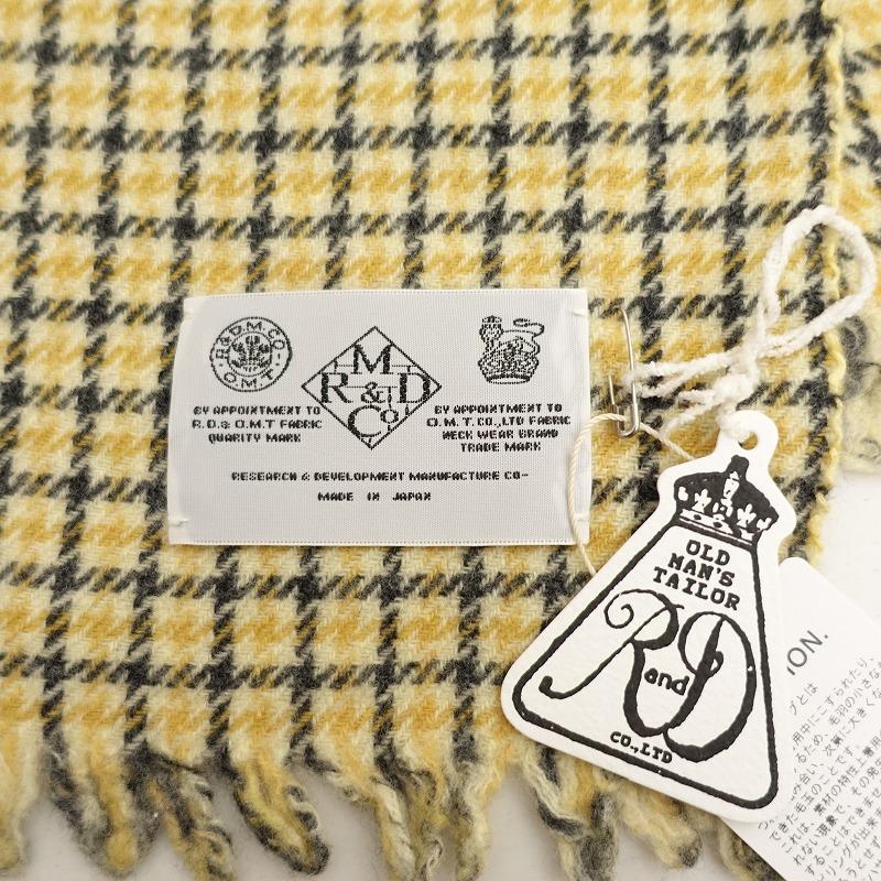 美品/定価1.9万】オールドマンズテーラー R&D.M.Co- *チェックマフラー