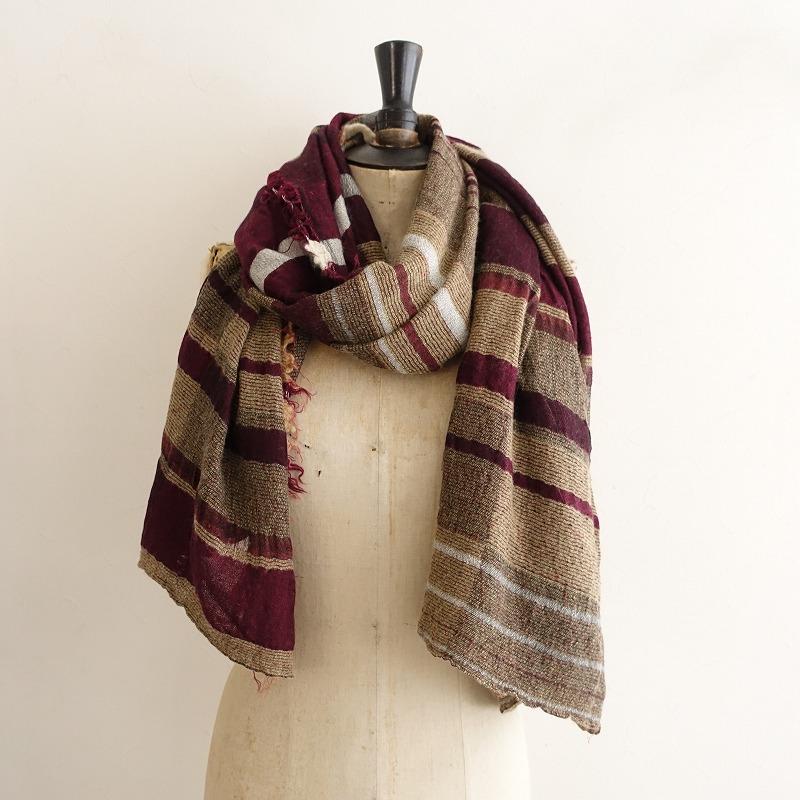 tamaki niime roots shawl ブラウン系 ストール tamaki niime タマキニイメ *roots shawl*ストール大判毛綿玉木新雌