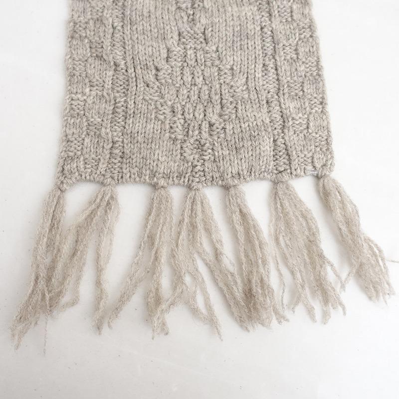 John Molloy（ジョンモロイ） *アランニットマフラー*グレーベージュ