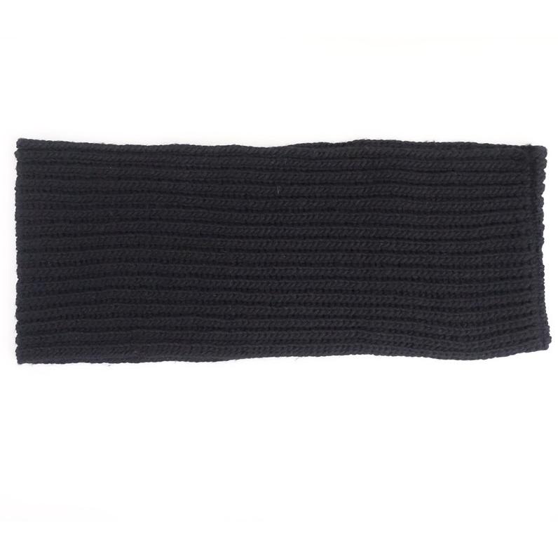 Yohji Yamamoto（ヨウジヤマモト） *ウールニットスヌード*毛黒1125